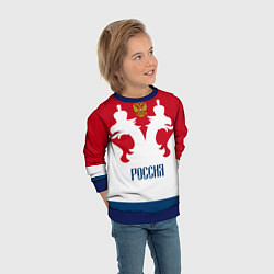 Свитшот детский Russia Team, цвет: 3D-синий — фото 2