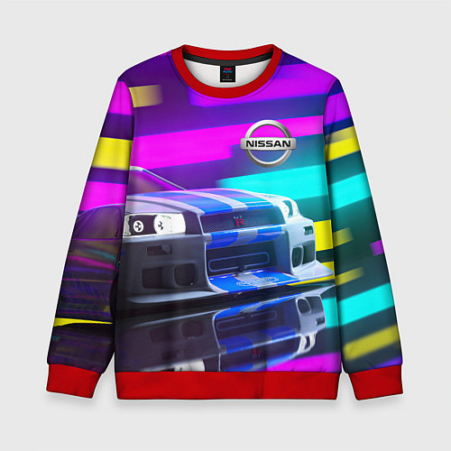 Детский свитшот NISSAN GT-R SKYLINE / 3D-Красный – фото 1