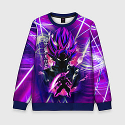 Свитшот детский Гоку Блек Anime Dragon Ball Super Saiyan, цвет: 3D-синий