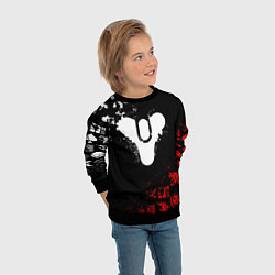 Свитшот детский DESTINY 2 RED & WHITE PATTERN LOGO, цвет: 3D-черный — фото 2