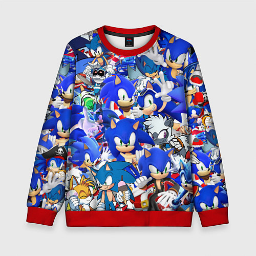 Детский свитшот SONIC СИНИЙ ЁЖ СОНИК / 3D-Красный – фото 1