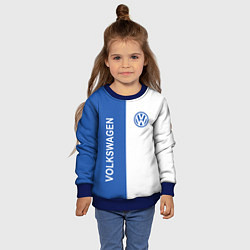 Свитшот детский Volkswagen, ФОЛЬКСВАГЕН, цвет: 3D-синий — фото 2