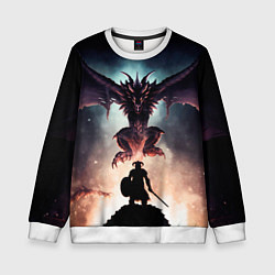 Свитшот детский Да начнётся битва, цвет: 3D-белый