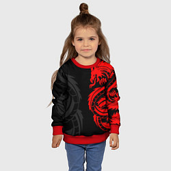 Свитшот детский КРАСНЫЙ ДРАКОН ТАТУ RED DRAGON TATTOO, цвет: 3D-красный — фото 2