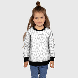 Свитшот детский Простые елочки, цвет: 3D-черный — фото 2