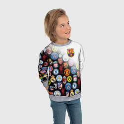 Свитшот детский FC BARCELONA LOGOBOMBING, цвет: 3D-меланж — фото 2