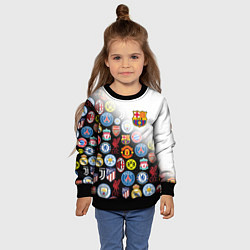 Свитшот детский FC BARCELONA LOGOBOMBING, цвет: 3D-черный — фото 2