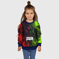 Свитшот детский Doomguy Doom, цвет: 3D-синий — фото 2