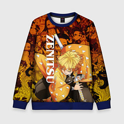Свитшот детский ЗЕНИТЦУ, КЛИНОК РАССЕКАЮЩИЙ ДЕМОНОВ, цвет: 3D-синий