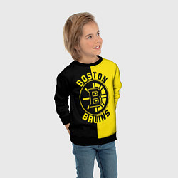 Свитшот детский Boston Bruins, Бостон Брюинз, цвет: 3D-черный — фото 2