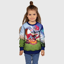 Свитшот детский Kaze and the Wild Masks, цвет: 3D-синий — фото 2