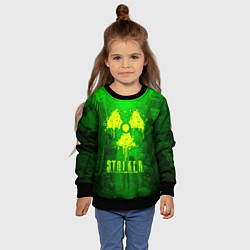 Свитшот детский STALKER LOGO RADIATOIN NEON TOXIC, цвет: 3D-черный — фото 2