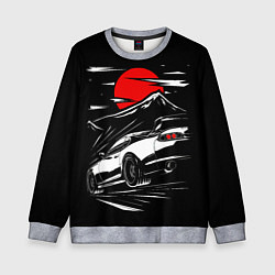Свитшот детский Toyota Supra: Red Moon, цвет: 3D-меланж