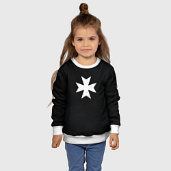 Свитшот детский Черные Храмовники раскраска доспеха, цвет: 3D-белый — фото 2