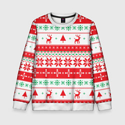 Свитшот детский Christmas Deer, цвет: 3D-белый