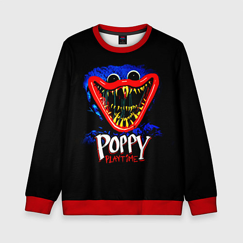 Детский свитшот Poppy Playtime: Huggy / 3D-Красный – фото 1