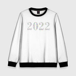 Свитшот детский Новый Год 2022 - New Year 2022, цвет: 3D-черный