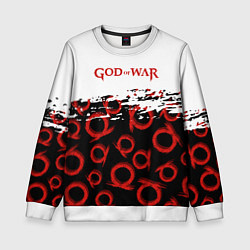 Свитшот детский God of War Logo Pattern, цвет: 3D-белый