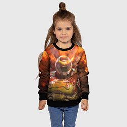 Свитшот детский DoomGuy in Fire Doom, цвет: 3D-черный — фото 2