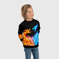Свитшот детский FIRE DRAGONS ОГНЕННЫЕ ДРАКОНЫ, цвет: 3D-черный — фото 2