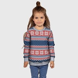 Свитшот детский Knitted Pattern, цвет: 3D-меланж — фото 2