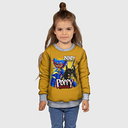 Свитшот детский POPPY PLAYTIME AND BENDY AND THE INK MACHINE, цвет: 3D-меланж — фото 2