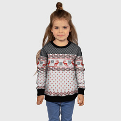 Свитшот детский НОВОГОДНИЙ УЗОР, цвет: 3D-черный — фото 2