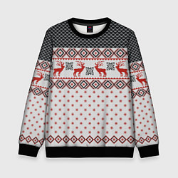 Свитшот детский НОВОГОДНИЙ УЗОР, цвет: 3D-черный