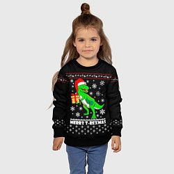 Свитшот детский Санта Юрского Периода, цвет: 3D-черный — фото 2