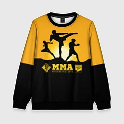 Свитшот детский ММА Mixed Martial Arts, цвет: 3D-черный