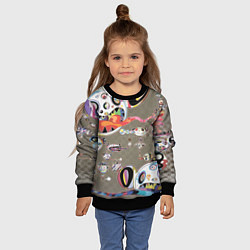 Свитшот детский Арт Монстров, цвет: 3D-черный — фото 2