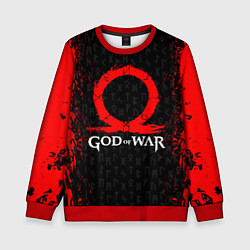 Свитшот детский GOD OF WAR КРАТОС ЛОГО, цвет: 3D-красный