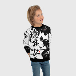 Свитшот детский Ghost of Tsushima - Призрак Цусимы, цвет: 3D-черный — фото 2