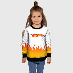 Свитшот детский Hot Wheels Logo Fire, цвет: 3D-черный — фото 2