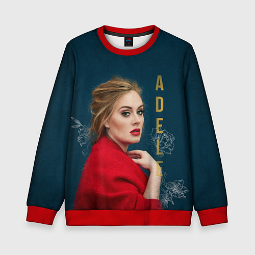Детский свитшот Portrait Adele / 3D-Красный – фото 1