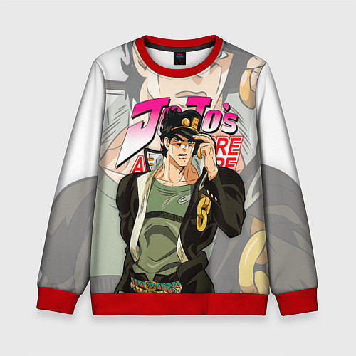 Детский свитшот JOJO BIZARRE ADVENTURE ДЖОДЖО / 3D-Красный – фото 1