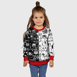 Свитшот детский THE WITCHER LOGOOMBING ВЕДЬМАК ПАТТЕРН, цвет: 3D-красный — фото 2