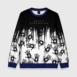 Свитшот детский Death Stranding Отпечаток ладони, цвет: 3D-синий