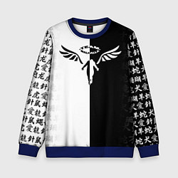 Свитшот детский WALHALLA TEAM BLACK WHITE STYLE TOKYO REVENGERS, цвет: 3D-синий