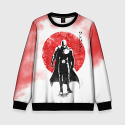 Свитшот детский Сайтама красный дым One Punch-Man, цвет: 3D-черный