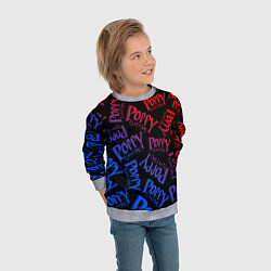 Свитшот детский POPPY PLAYTIME LOGO NEON, ХАГИ ВАГИ, цвет: 3D-меланж — фото 2