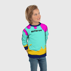 Свитшот детский Deltarune - Подтёки, цвет: 3D-синий — фото 2