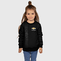 Свитшот детский Chevrolet, Chevrolet Боковая полоса, цвет: 3D-черный — фото 2
