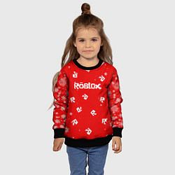 Свитшот детский НОВОГОДНИЙ СВИТЕР ROBLOX РОБЛОКС НОВЫЙ ГОД 2022, цвет: 3D-черный — фото 2