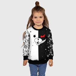 Свитшот детский НОВОГОДНИЙ МОНОКУМА ЧЁРНО БЕЛЫЙ НОВЫЙ ГОД 2022, цвет: 3D-черный — фото 2