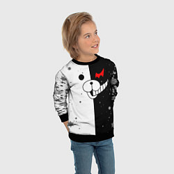 Свитшот детский НОВОГОДНИЙ МОНОКУМА ЧЁРНО БЕЛЫЙ НОВЫЙ ГОД 2022, цвет: 3D-черный — фото 2