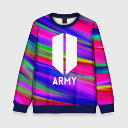 Свитшот детский BTS ARMY RAIBOW, цвет: 3D-синий