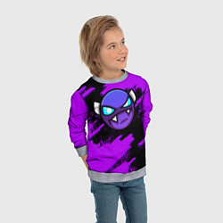 Свитшот детский Geometry Dash game - Геометри Дэш, цвет: 3D-меланж — фото 2