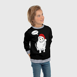 Свитшот детский КОТ БЕНДЕР ГДЕ ПОДАРКИ, цвет: 3D-меланж — фото 2