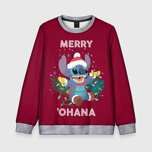 Детский свитшот Merry ohana / 3D-Меланж – фото 1